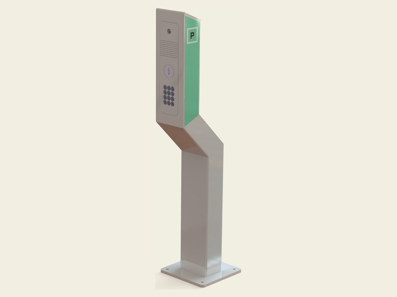 Street furniture: parking access kiosk designed by Cast Iron CAD