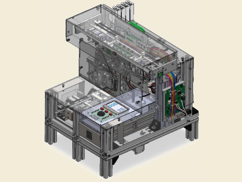 Industrial plant: transparent-housing production rig